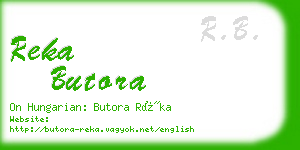 reka butora business card